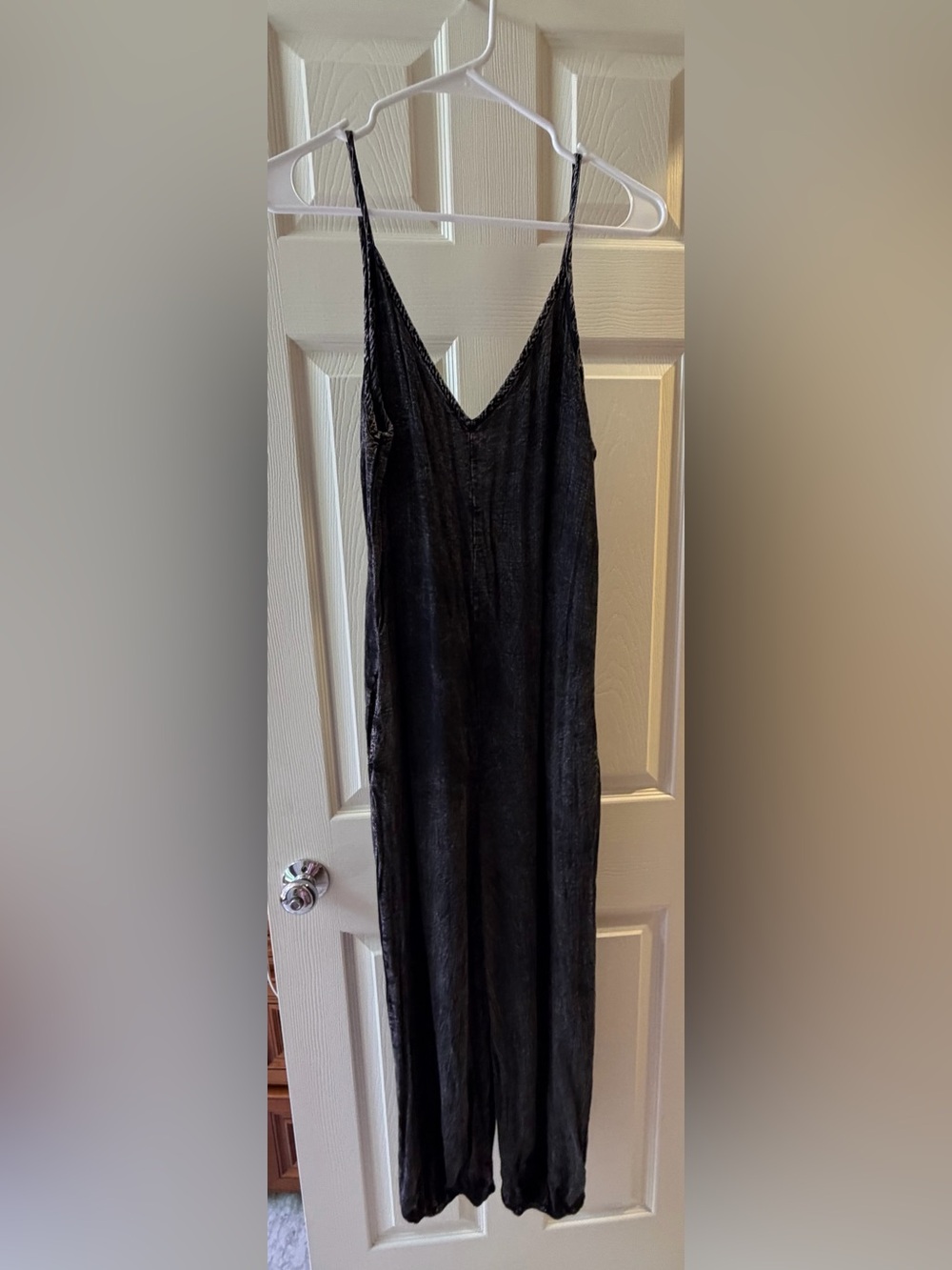 Black cotton Slip Jumpsuit